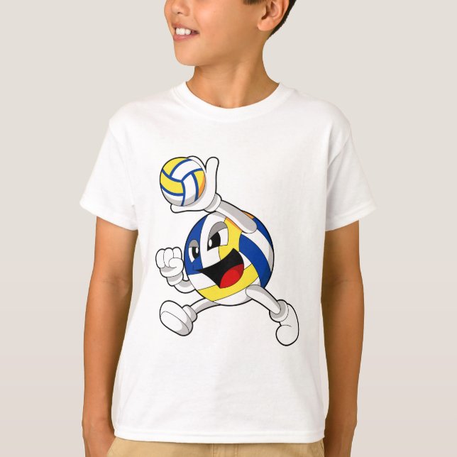 Volleyball-spelare med Volleyball T Shirt (Framsida)