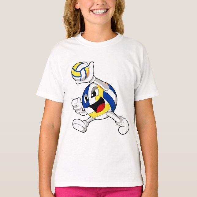 Volleyball-spelare med Volleyball T Shirt (Framsida)
