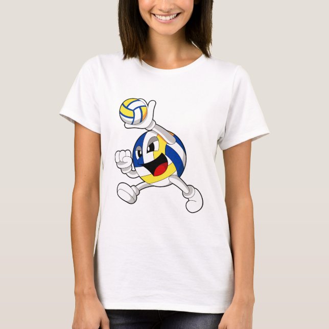 Volleyball-spelare med Volleyball T Shirt (Framsida)