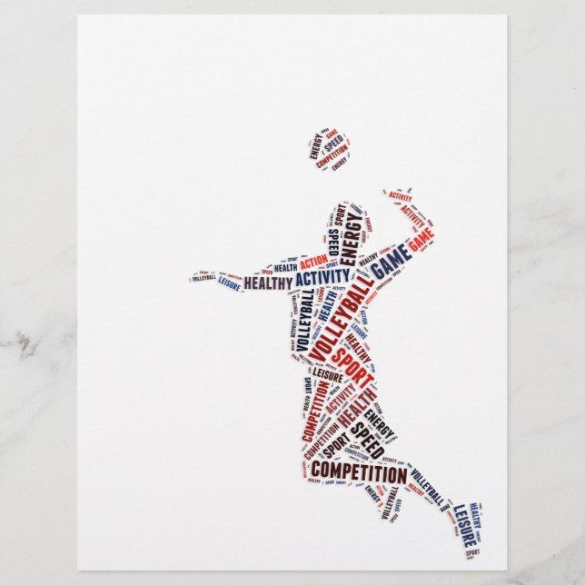 Volleyball-spelare Reklamblad (Framsidan)