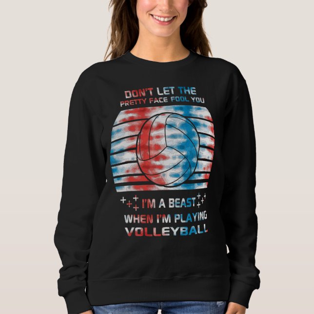 Volleyball-spelaren får inte låta Söt Ansikte spel T Shirt (Framsida)