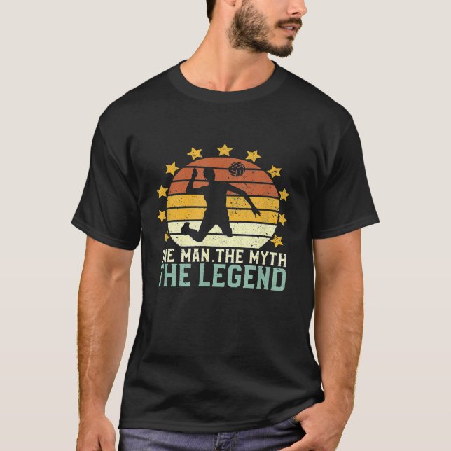 Volleyball-spelaren, myten, legenden t shirt (Framsida)