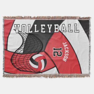 Volleyball 🏐 Sport Boll i rött, vitt och svart Filt
