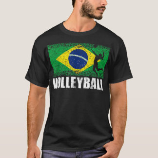 Volleyball Sport, Brasiliansk Flagga, brasiliansk  T Shirt
