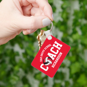 Volleyball Sport Coach - Edit Färg Nyckelring