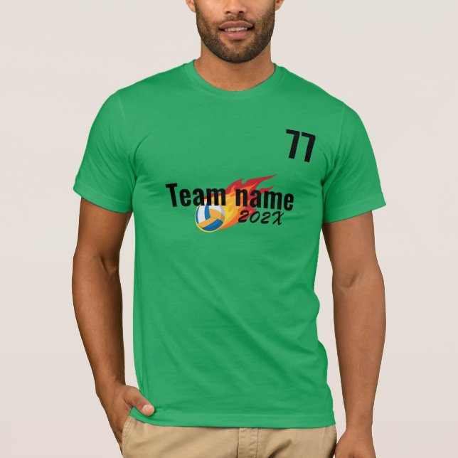 volleyball Sport Team Fält dag Cheer Squad T Shirt (Framsida)