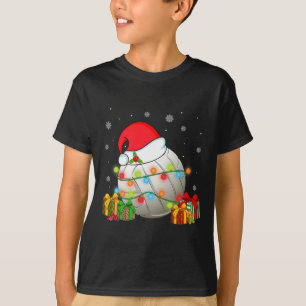 Volleyball Sports jultomten Hat Julafton Ljus T Shirt