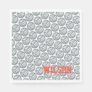 Volleyball Sports Party Namn Team Färg Roligt Pappersservett