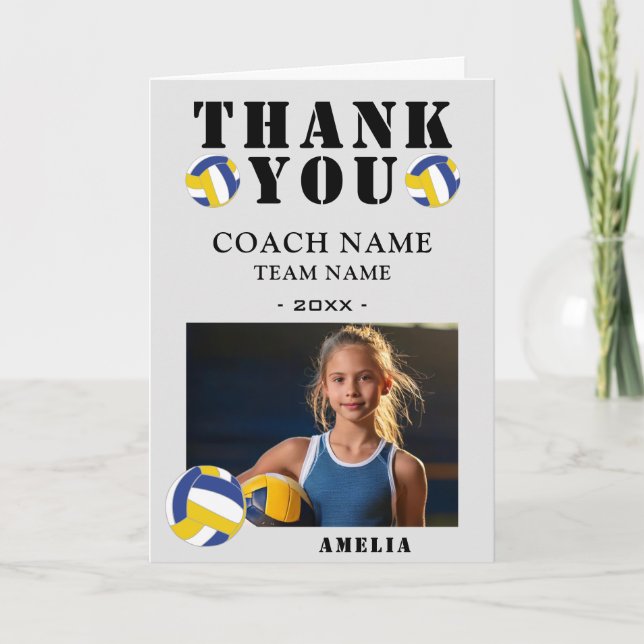 Volleyball Sports Photo Coach  Tack Kort (Framsida)