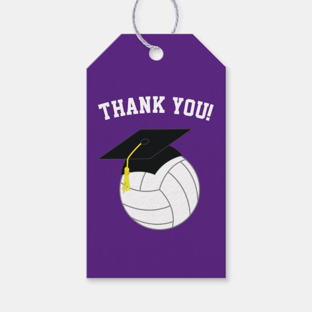 Volleyball Studenten Sports Lila Presentetikett (Framsidan)