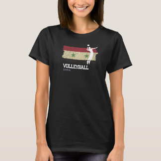 Volleyball Syriens Flagga Girls Volleyball Women T Shirt