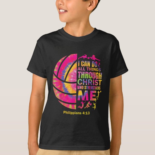 Volleyball T Shirt Tonåring flickor Christian Chri (Framsida)