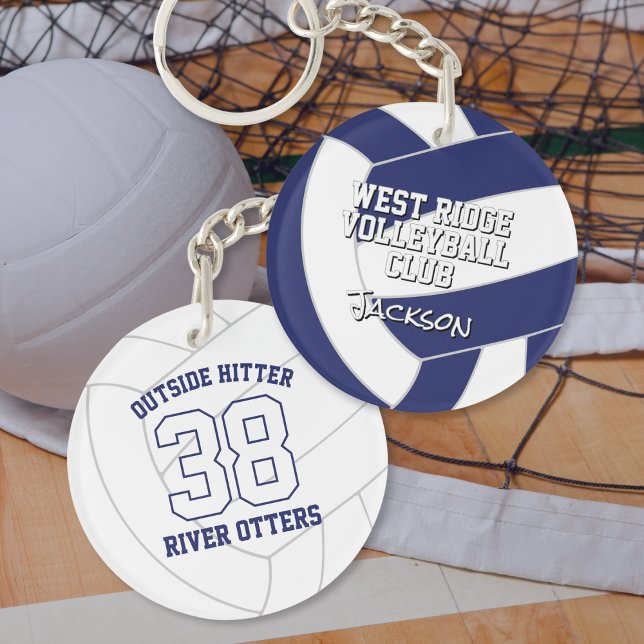 volleyball Team färg ger blått eller ANY färg (front & back: team & player name on front, jersey number, court position and mascot name on back)