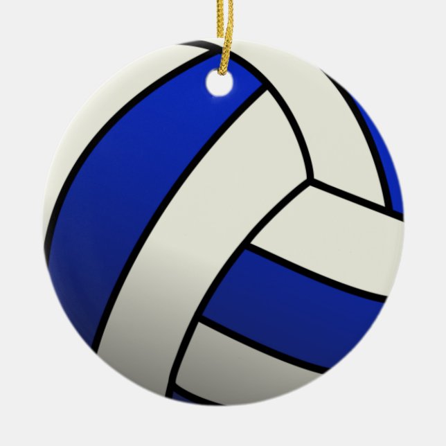 Volleyball Team Gifts - Blå Julgransprydnad Keramik (Framsidan)