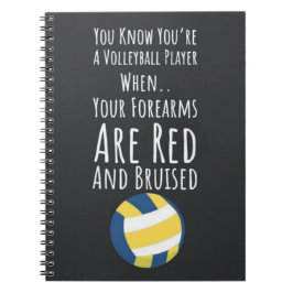 Volleyball Team Gifts Player Sports Funny Vball Anteckningsbok