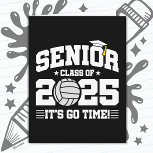 Volleyball Team klass 2025 Studenten Senior 2025 Kort
