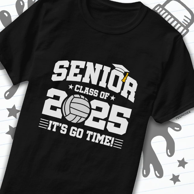 Volleyball Team klass 2025 Studenten Senior 2025 T Shirt (Skapare uppladdad)