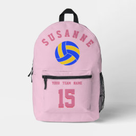 Volleyball Team Name Custom Sports Rose pink Print