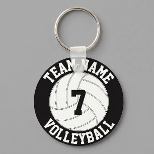 Volleyball Team Namn, Färg och spelarnummer Nyckelring