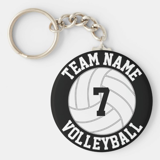 Volleyball Team Namn, Färg och spelarnummer Nyckelring (Framsidan)