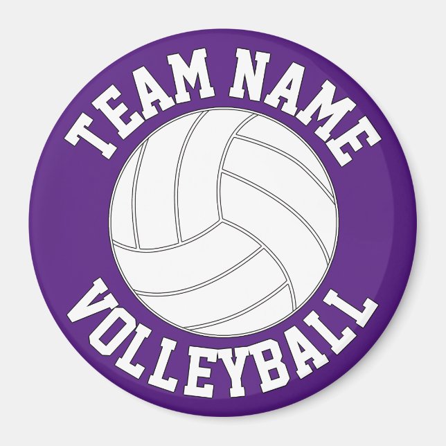 Volleyball Team Namn och Färg Anpassade Sports Magnet (Framsidan)