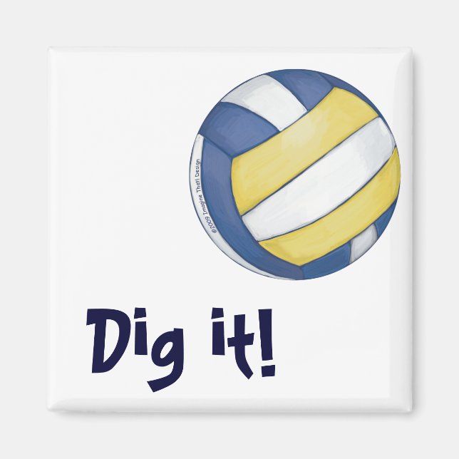 Volleyball Team Namn och nummer Magnet (Framsidan)