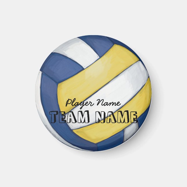 Volleyball Team Namn och nummer Magnet (Framsidan)