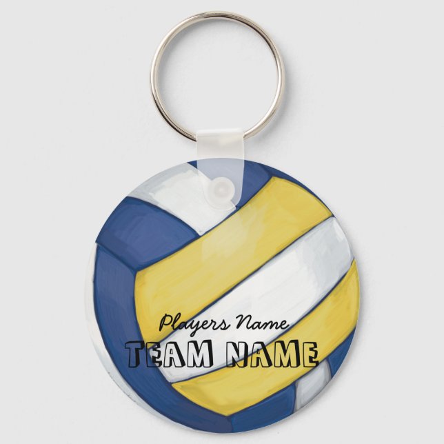 Volleyball Team Namn och nummer Nyckelring (Framsida)