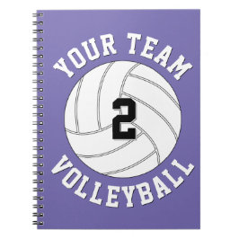 Volleyball Team Namn & Player Jersey Number Sports Anteckningsbok