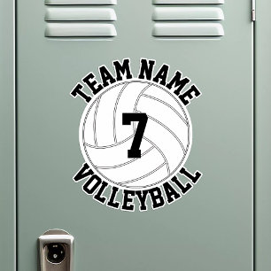 Volleyball Team Namn & Player Number Anpassningsba Klistermärken