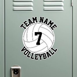 Volleyball Team Namn & Player Number Anpassningsba Klistermärken