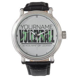 Volleyball Team Player ADD NAMN School Top Idrotts Armbandsur