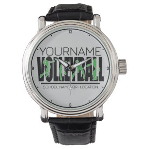 Volleyball Team Player ADD NAMN School Top Idrotts Armbandsur