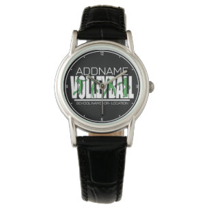 Volleyball Team Player ADD NAMN School Top Idrotts Armbandsur