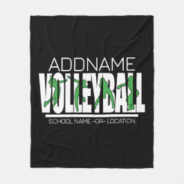 Volleyball Team Player ADD NAMN School Top Idrotts Fleecefilt
