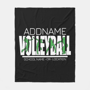 Volleyball Team Player ADD NAMN School Top Idrotts Fleecefilt