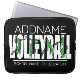 Volleyball Team Player ADD NAMN School Top Idrotts Laptop Fodral