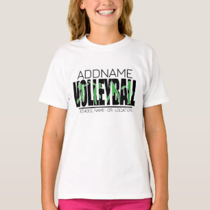 Volleyball Team Player ADD NAMN School Top Idrotts T Shirt