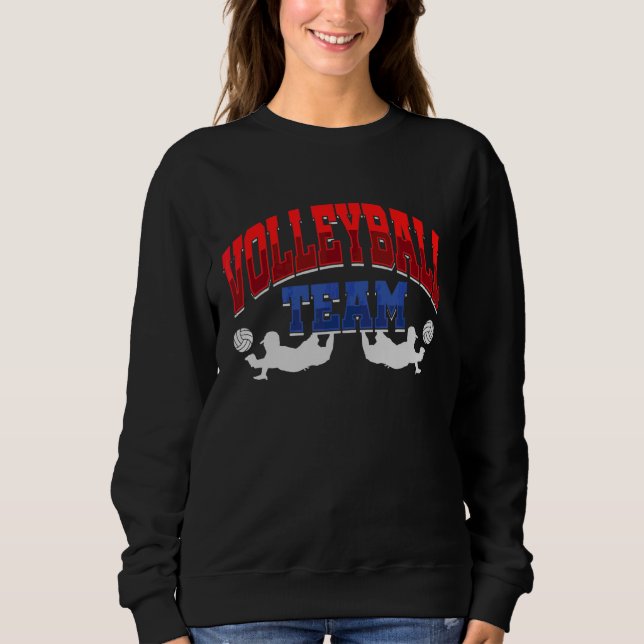 Volleyball Team Player Coach Squad Boll Sports Ath T Shirt (Framsida)