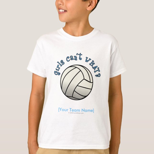 Volleyball Team-presenter - vita T Shirt (Framsida)