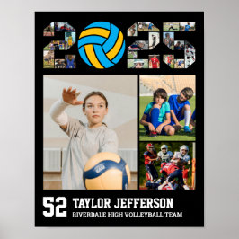 Volleyball Team Senior Class of 2025 Photo Collage Poster