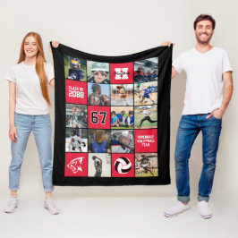 Volleyball Team Senior Night Gift Custom Color Fleecefilt