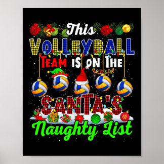 Volleyball-teamet finns på Santa's stygga lista Xm Poster