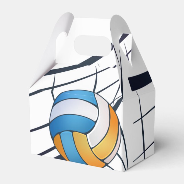 Volleyball Theme Födelsedagsfest Presentaskar (Framsidan Sidan)