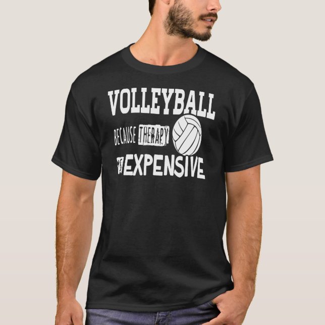 Volleyball Therapy New T Shirt (Framsida)