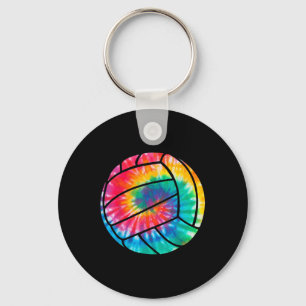 Volleyball Tie Dye Hippie Beach Volleyball Player Nyckelring