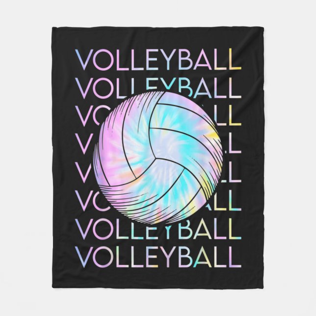 Volleyball Tie Dye Titta Fleecefilt (Framsidan)