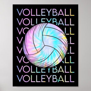 Volleyball Tie Dye Titta Poster