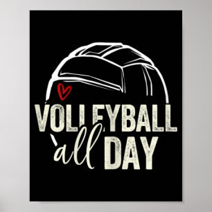 Volleyball Tonåring Girl Women Volleyball Graphic  Poster