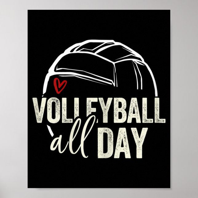 Volleyball Tonåring Girl Women Volleyball Graphic  Poster (Framsidan)